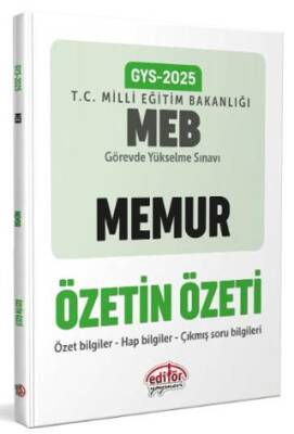 Milli Eğitim Bakanlığı Memur GYS Özetin Özeti - 1