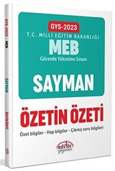 Milli Eğitim Bakanlığı Sayman GYS Özetin Özeti - Editör Yayınevi