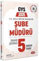 Milli Eğitim Bakanlığı Şube Müdürlüğü Tamamı Çözümlü GYS 5 Deneme Sınavı - Data Yayınları