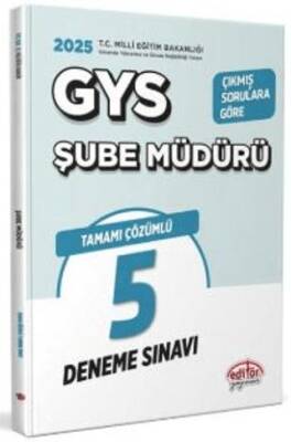 Milli Eğitim Bakanlığı Şube Müdürü GYS Tamamı Çözümlü 5 Deneme Sınavı - 1