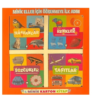 Minik Eller İçin Öğrenmeye İlk Adım 4 Minik Karton Kitap - 1
