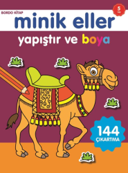 Minik Eller Yapıştır Ve Boya - Bordo Kitap - 0-6 Yaş Yayınları