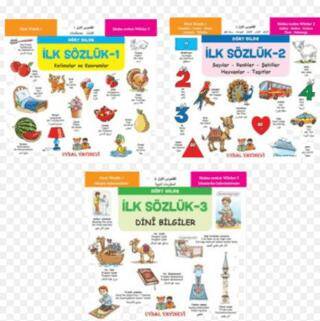 Minikler İçin Dört Dilde Resimli İlk Sözlük Seti 3 Kitap - 1