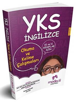 Modadil Yayınları YKS 10. ve 11. Sınıflar İçin İngilizce Okuma ve Kelime Çalışmaları - 1
