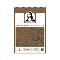 Monalisa Eskiz Defteri Telli Kraft A4 100 GR 50 YP - Südor
