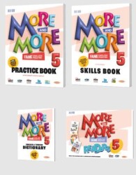 Kurmay Yayınları More and More English 5 Practice Book + Skills Book + Dictionary + Readers 6`lı set - Kurmay Yayınları