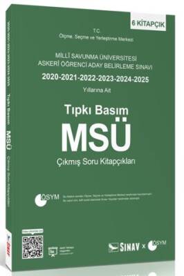 MSÜ Tıpkı Basım Son 6 Yıl Çıkmış Soru Kitapçıkları - 1