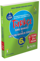 6. Sınıf Türkçe Soru Bankası + Yazılıya Hazırlık Soruları 2`Si 1 Arada - Muba Yayınları
