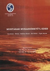 Muhtasar Mukaddimetü`l-Edeb - Sakarya Üniversitesi Kültür Yayınları
