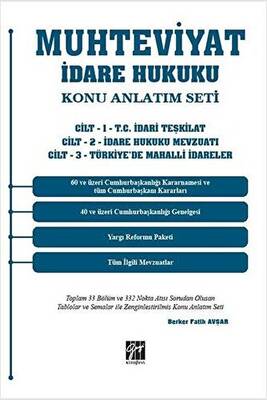 Muhteviyat İdare Hukuku Konu Anlatım Seti - 1