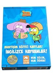 Muhtişim Eğitici Kartlar! - İngilizce Hayvanlar! - Eksik Parça Yayınları