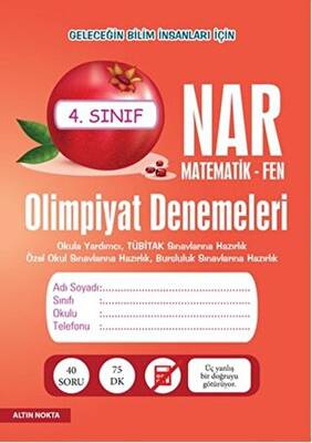 Altın Nokta Basım Yayın Nar Olimpiyat Denemeleri 4. Sınıf Matematik-Fen - 1