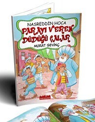 Nasrettin Hoca Parayı Veren Düdüğü Çalar Renkli Resimli - Bordo Ressam