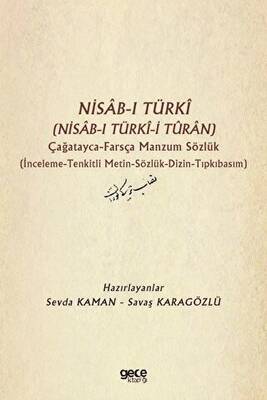 Nisab-ı Türki Nisab-ı Türki-i Turan Çağatayca Farsça Manzum Sözlük - 1