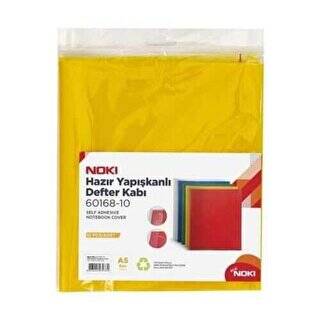 Noki Hazır Yapışkanlı Kitap Kabı 10Lu Sarı - 1
