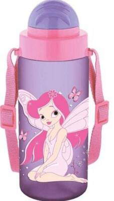 Noki Kıds Su Matarası Tritan Pipetli Kapak Soft Touch Askılı 500Ml - Mor - 1