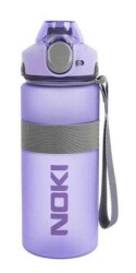 Noki Su Matarası Tritan Auto Kapak Soft Touch Silikon Bantlı Askılı 750 Ml - Mor - Noki