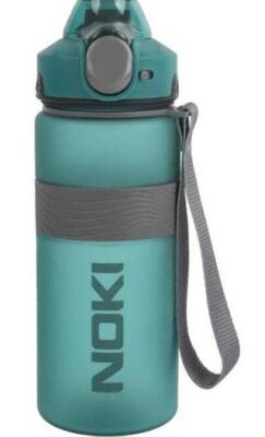 Noki Su Matarası Tritan Auto Kapak Soft Touch Silikon Bantlı Askılı 750 Ml - Yeşil - 1