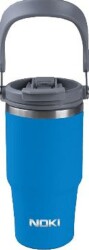 Noki T-0138 Tumbler Çift Ağızlıklı Çelik Termos Bardak 600 Ml - Soft Touch Mavi - Noki