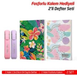 Note The Time 2Li A5 Defter + 2Li Fosforlu Kalem - 2. Set - Note The Time