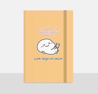 Note The Time Sert Kapak Lastikli Not Defteri - 1