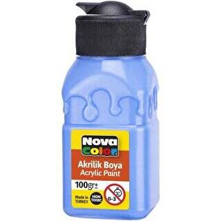 Nova Color Akrilik Boya Şişe 100Gr Açık Mavi - 1