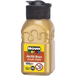 Nova Color Akrilik Boya Şişe 100Gr Ateş Kırmızı - Nova Color