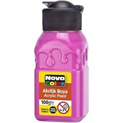 Nova Color Akrilik Boya Şişe 100Gr Pembe - Nova Color