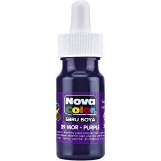 Nova Color Ebru Boya Şişe Mor - 1