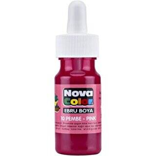 Nova Color Ebru Boya Şişe Pembe - 1