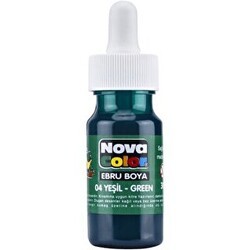 Nova Color Ebru Boya Şişe Yeşil - Nova Color