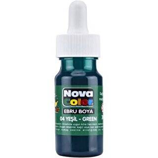 Nova Color Ebru Boya Şişe Yeşil - 1