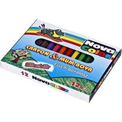 Nova Color Mum Boya Kısa 12Li - Nova Color