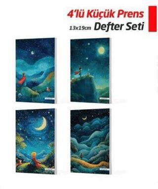 NTT - 4`lü 13x19 Defter Seti - Küçük Prens - 1