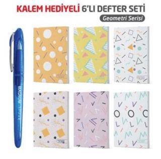 NTT - Magnum Jel Kalem Hediyeli 6 lı Defter - Geometri - 1
