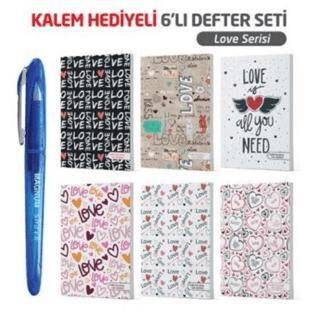 NTT - Magnum Jel Kalem Hediyeli 6 lı Defter - Love - 1