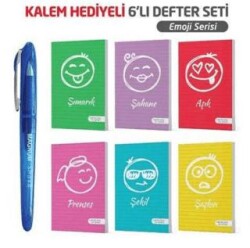 NTT - Magnum Jel Kalem Hediyeli 6 lı Defter - Smile - Note The Time