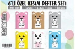NTT - Özel Kesim Defter - 6`lı Set Sevimli Ayılar - Note The Time