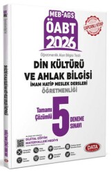 ÖABT MEB-AGS Din Kültürü ve Ahlak Bilgisi İmam Hatip Meslek Dersleri Öğretmenliği Tamamı Çözümlü 5 Deneme Sınavı - Data Yayınları