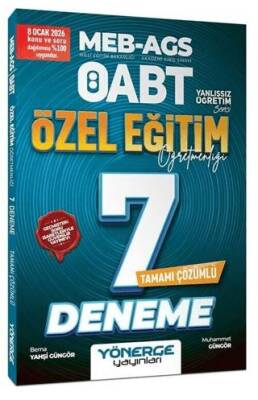 ÖABT MEB-AGS Özel Eğitim Öğretmenliği 7 Deneme - 1