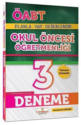 Yönerge Yayınları ÖABT Okul Öncesi Öğretmenliği 3 Deneme Çözümlü - 1