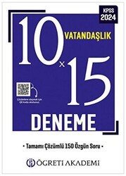 Öğreti Akademi KPSS Genel Yetenek Genel Kültür 10X15 Vatandaşlık Deneme - Öğreti Akademi