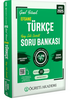 Öğreti Akademi 2025 KPSS Genel Yetenek Efsane Türkçe Tamamı Çözümlü Soru Bankası - 1