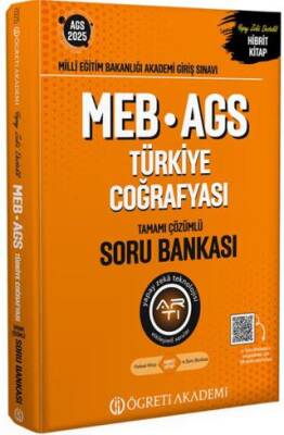 Öğreti Akademi 2025 MEB-AGS Türkiye Coğrafyası Tamamı Çözümlü Soru Bankası - 1