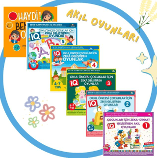 Okul Öncesi Çocuklar İçin IQ Zeka Geliştiren Oyunlar 6 kitap - 1