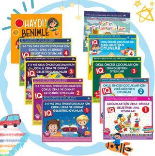 3-4-5-6-7 Yaş ve Üzeri Çocuklar İçin Zeka ve Dikkat Geliştiren Rengarenk Akıl Oyunları 10 Kitap - 1