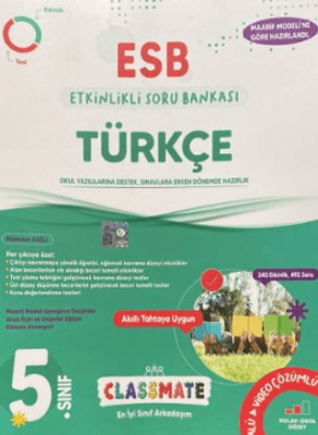 Okyanus Yayınları 5. Sınıf Classmate Türkçe Etkinlikli Soru Bankası - 1
