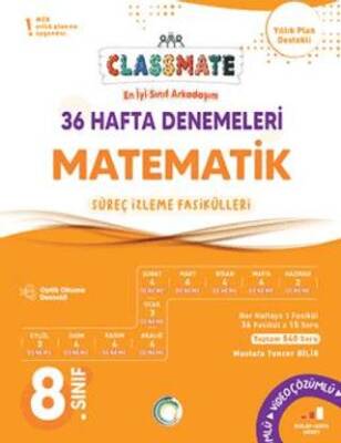 Okyanus Yayınları 8. Sınıf Matematik Classmate 36 Hafta Denemeleri - 1