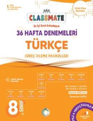 Okyanus Yayınları 8. Sınıf Türkçe Classmate 36 Hafta Denemeleri - 1