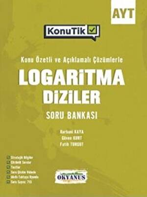 Okyanus Yayınları AYT KonuTik Logaritma Diziler Soru Bankası - 1
